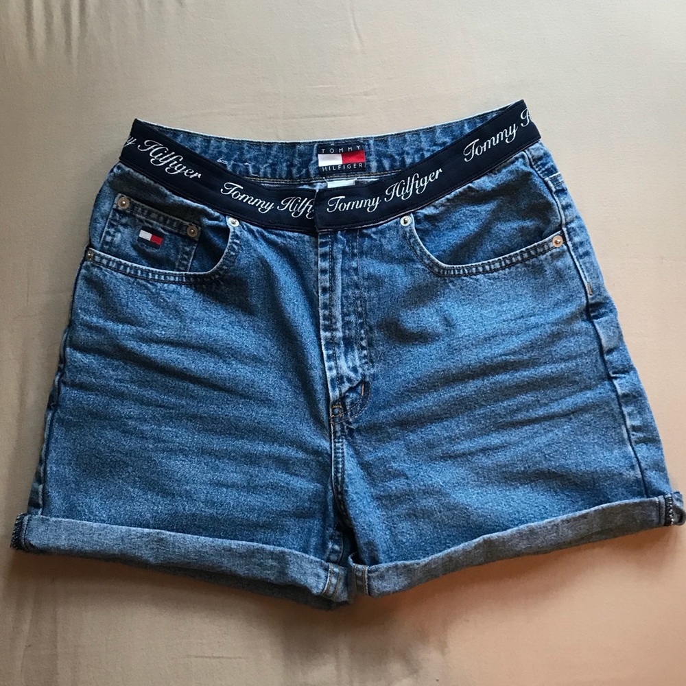 Vintage Tommy Hilfiger Waistband Logo Shorts
